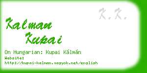 kalman kupai business card