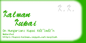 kalman kupai business card